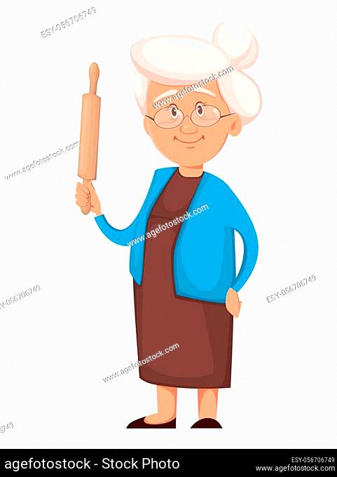 Cartoon Happy Granny Learning Cooking Recipe Vector Illustration, Stock  Vector, Vector And Low Budget Royalty Free Image. Pic. ESY-051108107 |  agefotostock
