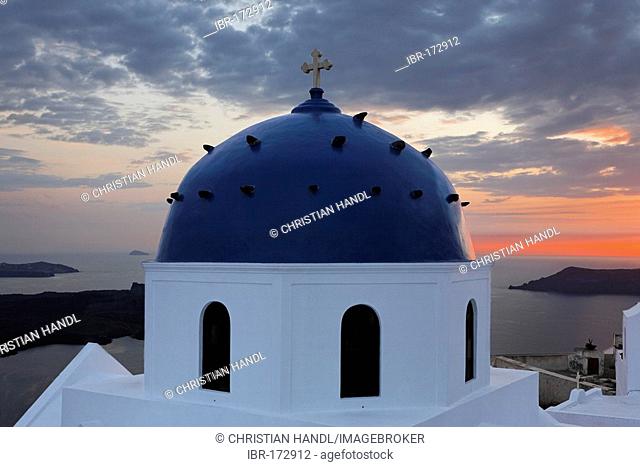 Greek orthodox church Panagia Maltesa, Imerovigli, Santorini, Greece