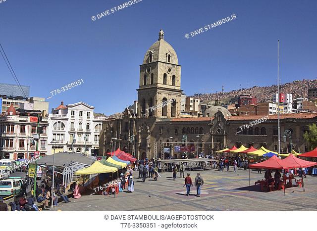 The famous Basílica de San Francisco church in La Paz, Bolivia