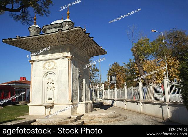 View of the Küçüksu Fountain inside the Küçüksu Pavilion-Littlewater Pavilion in Küçüksu village, a neighbourhood on the Asian side of the Bosphorus in Beykoz...