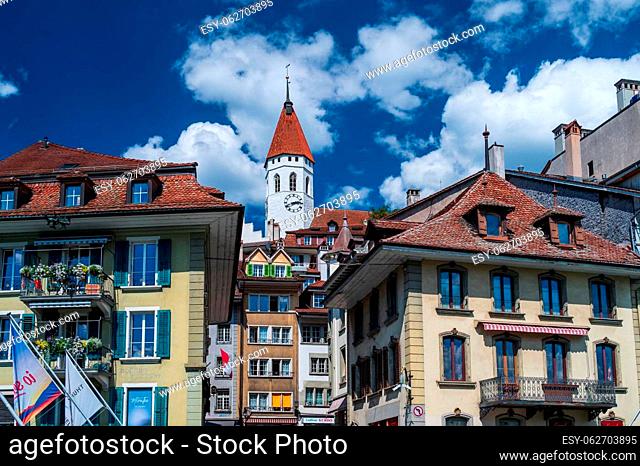 beautiful village of Thun on the Thunersee, Canton of Bern, Switzerland