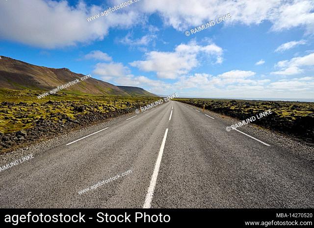 Straße, Summer, Sudurstrandarvegur, Grindavik, Reykjanes Peninsula, SuÃ°urnes, South West, Iceland