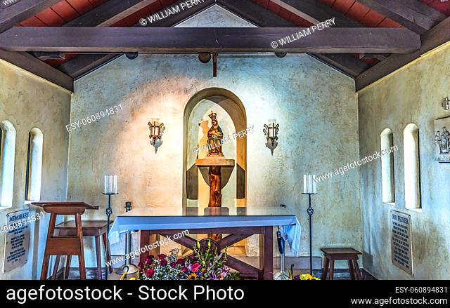 Basilica National Shrine Our Lady of Leche Milk Mission Nombre de Dios Name of God Saint Augustine Florida. Mission founded 1565 possibly oldest US mission Mary...