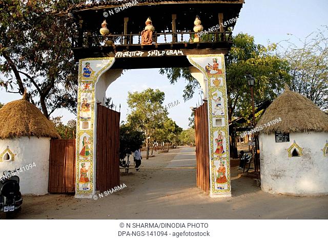 Main entrance of  Shilpgram ; Udaipur ; Rajasthan ; India