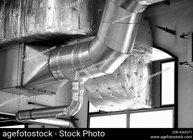Pipelines at factory - interior instalation