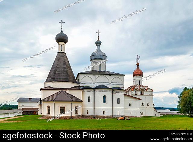 Complex of churches in Ferapontov Monastery, Russia. View from apsi