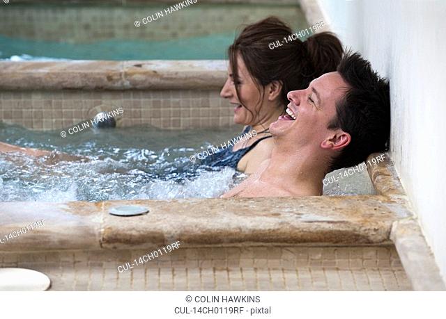 couple enjoying spa