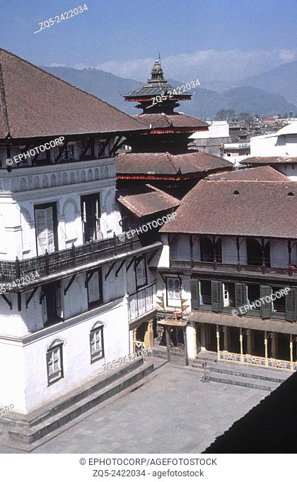 Nasal Chowk. Palace complex. Katmandu, Nepal