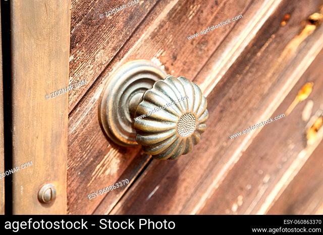 door in italy old ancian wood and traditional        texture nail