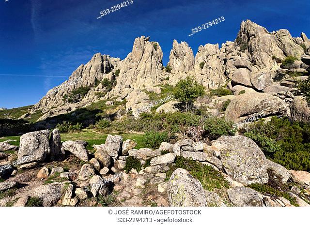 Ghosts cliff on The Pedriza. Regional Park of the Cuenca Alta del Manzanares. Sierra de Guadarrama. Manzanares el Real. Madrid. Spain. Europe