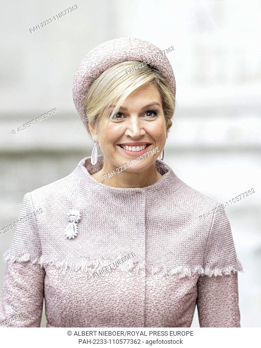 King Willem-Alexander and Queen Maxima of The Netherlands at the Westminster Abby in Londen, on October 23, 2018, for a tour of Westminister Abbey