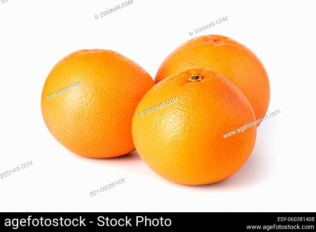 Grapefruit citrus fruit isolated on white background