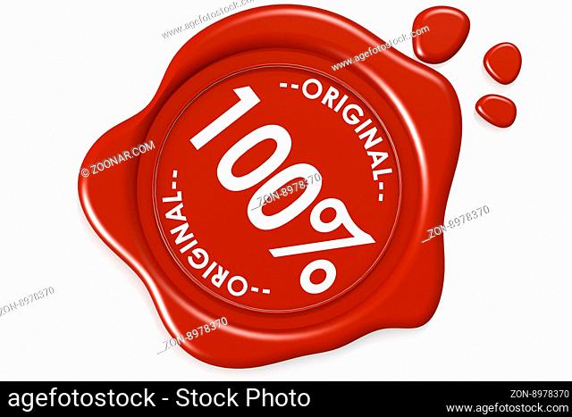 Original product quality label warranty seal isolated image with hi-res rendered artwork that could be used for any graphic design