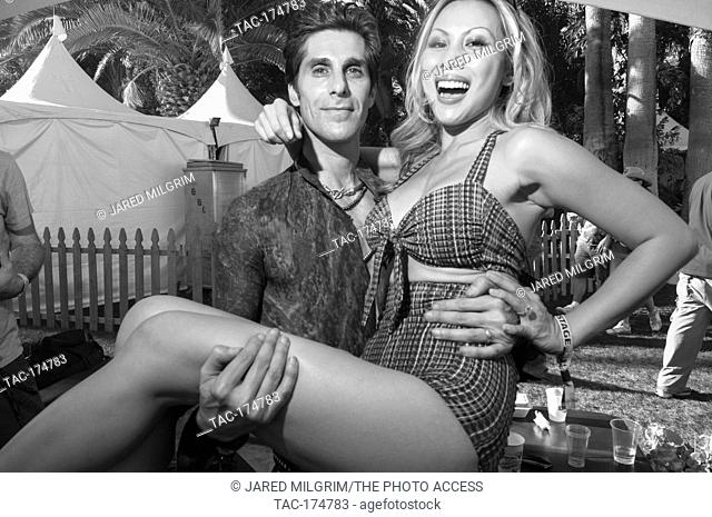 Perry Farrell and Etty Lau Farrell portrait at the 2009 Coachella Music Festival in Indio