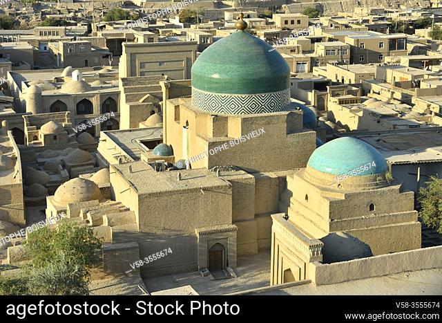 Uzbekistan, Khorezm, Unesco World Heritage Site, Khiva, Old city of Itchan Qala, Pahlavon Mahmud mausoleum