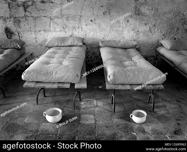 A ward in the old Military Hospital on the Isla Del Rey, in Mahon Harbour, Menorca, Spain. The former 18th Century British hospital has recently been completely...