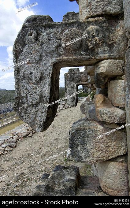 Codz Poop, Temple of the Masks, Kabah, Yucatan, Mexico, Templo de las Mascarones Codz Poop, Central America