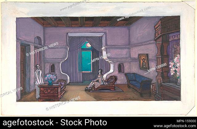 Stage design for Nikita Balieff's theatrical company called Chauvre-Souris, New York City. Artist: Sergey Sudeykin (Russian