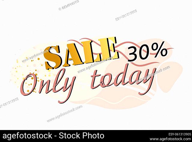 Paint smear web banner, business card, 30 percent OFF template - Vector illustration