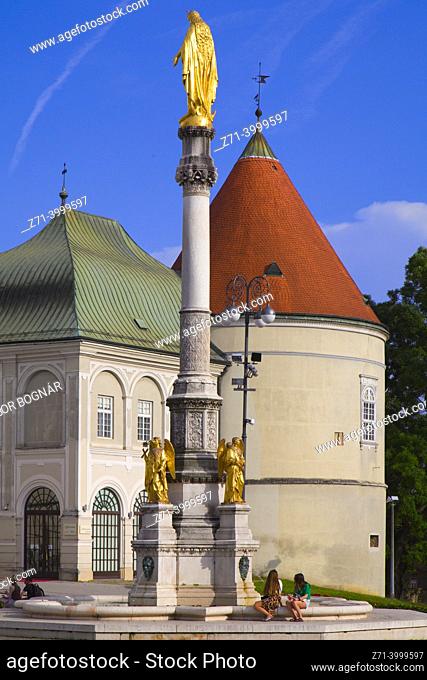 Croatia, Zagreb, Monument of the Assumption of Virgin Mary, Archbishop's Court,