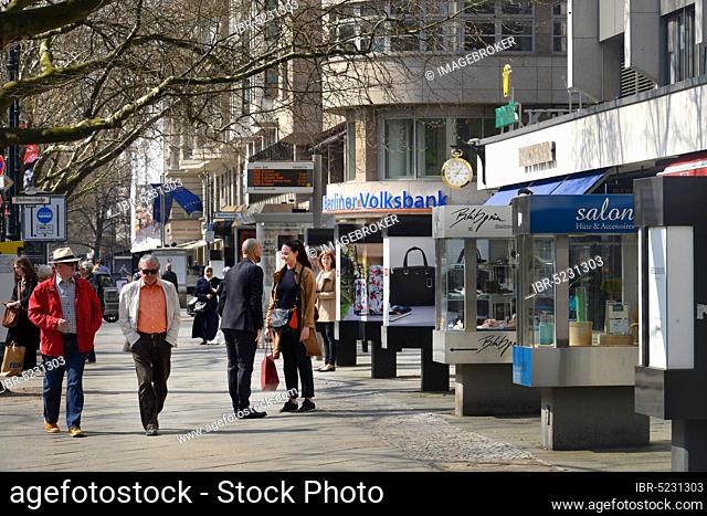 Pavement, Shopping, Kurfürstendamm, Charlottenburg, Berlin, Germany, Europe