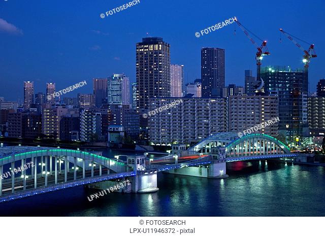 Kachidoki Bridge at Night