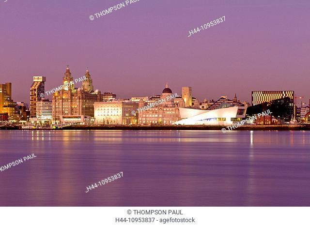Skyline and Waterfront, Liverpool, England