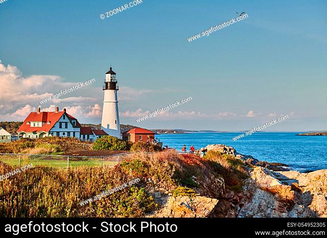 Portland Head Lighthouse at Cape Elizabeth, Maine, USA