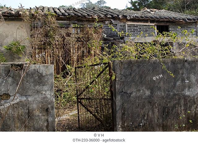Abandoned houses in Kat O, Crooked Island, Hong Kong
