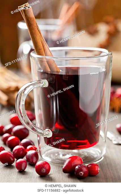 Cranberry tea with cinnamon