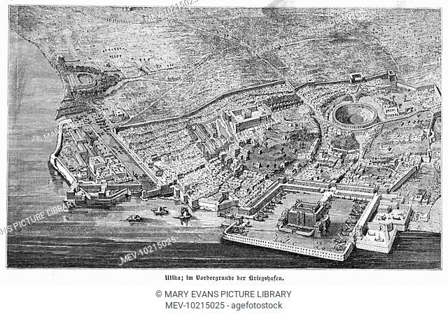 Reconstruction of Utica, Phoenician trading port and colony, 24 km from ancient Carthage and modern Tunis