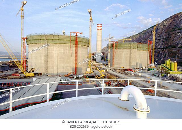 Construction of natural gas fired power station. Bilbao. Spain