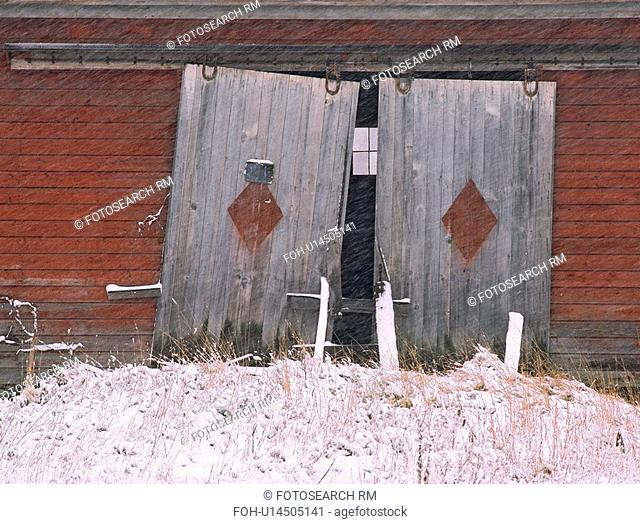 winter barn in jericho center vermont vt door