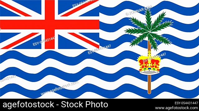 2D illustration of the flag of British Indian Ocean Territory vector