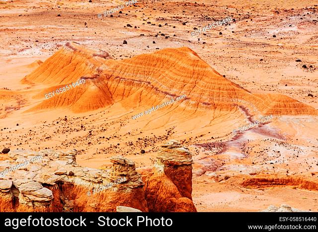 Sandstone formations in Utah, USA. Beautiful Unusual landscapes