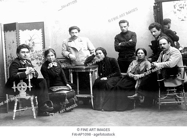 Students, members of a revolutionary cell in Saint Petersburg. Anonymous . Photograph. 1908. State Museum of the Political History of Russia, St