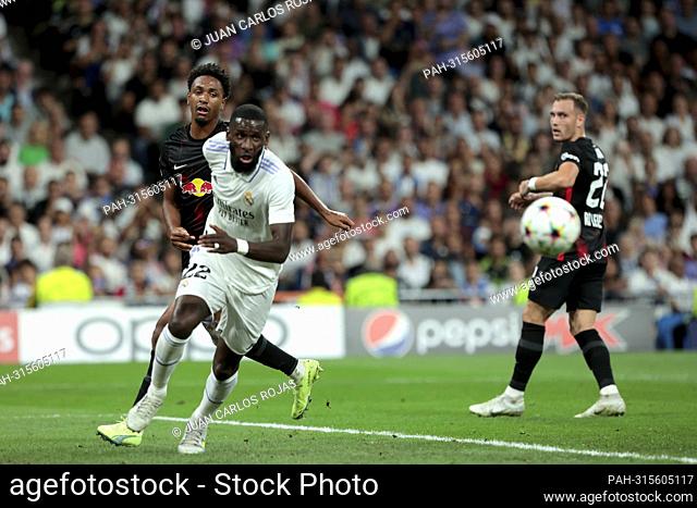 Madrid Spain; 09.14.2022.- A. Rudiger regrets a missed shot. Real Madrid vs RB Leipzig group stage match - Group F matchday 2 of 6 Champions League held at the...