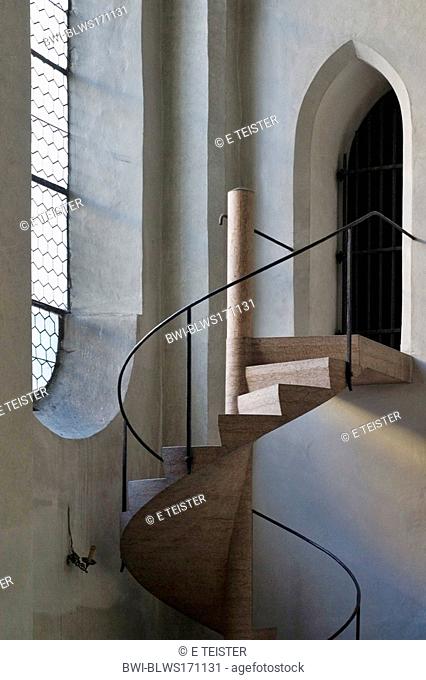 stairs in the Holy-Spirit-Church, Germany, Bavaria, Rosenheim