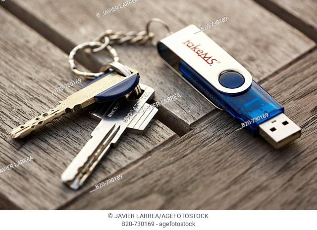 Key ring with USB, pendrive