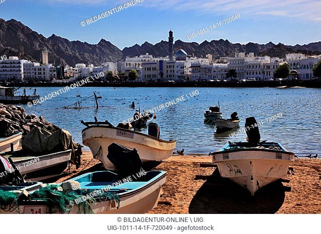 Old fishing harbour in the part of town courage yard, Muscat, Oman