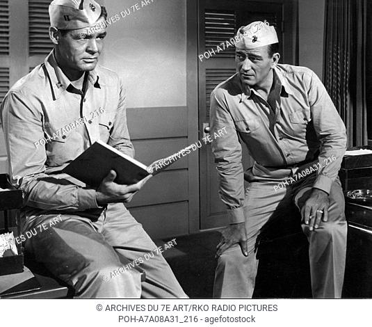 Flying Leathernecks  Year: 1951 USA Robert Ryan, John Wayne Director: Nicholas Ray. It is forbidden to reproduce the photograph out of context of the promotion...