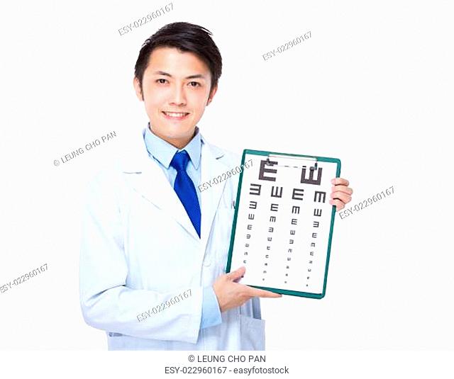 Optician and eye chart