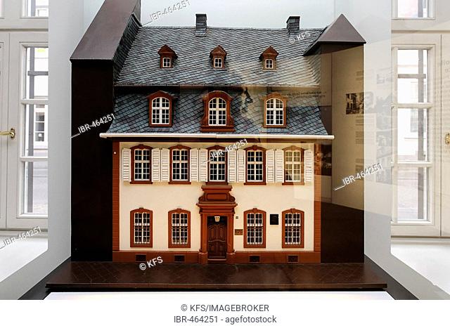 Model of the house where Karl Marx was born, Trier, Rhineland-Palatinate, Germany