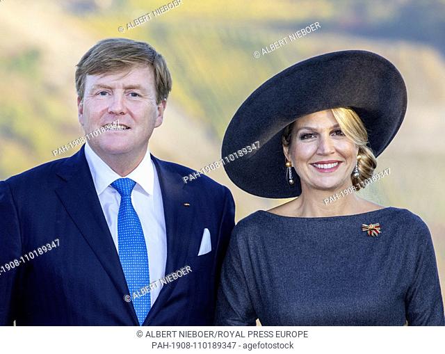 King Willem-Alexander and Queen Maxima of The Netherlands at Bernkastel-Kues, on October 10, 2018, to visit the wine region Rijnland-Palts on the 1st of a 2...