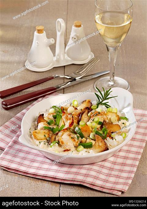 Chicken with mushrooms and cream cheese