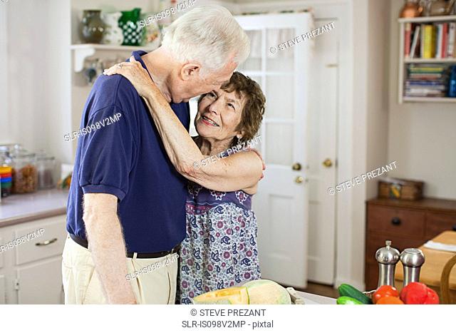 Senior couple in kitchen