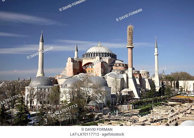 Aya Sofya or Haghia Aghia Sophia was the greatest Christian cathedral of the Middle Ages, later converted into an imperial mosque by the Ottoman Empire
