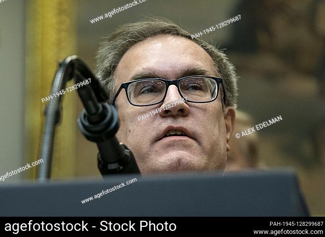 Administrator of the United States Environmental Protection Agency Andrew Wheeler speaks during an event for US President Donald Trump to announce his...