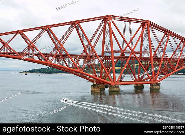 The Forth Rail Bridge, Scotland, connecting South Queensferry (Edinburgh) with North Queensferry (Fife)
