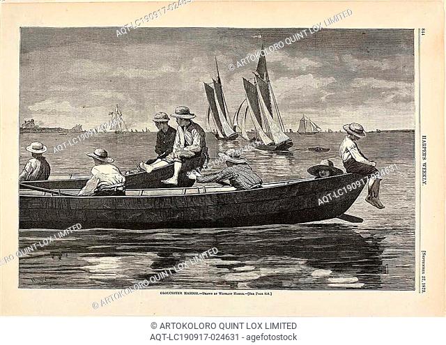 Gloucester Harbor, published September 27, 1873, Winslow Homer (American, 1836-1910), published by Harper’s Weekly (American, 1857-1916), United States